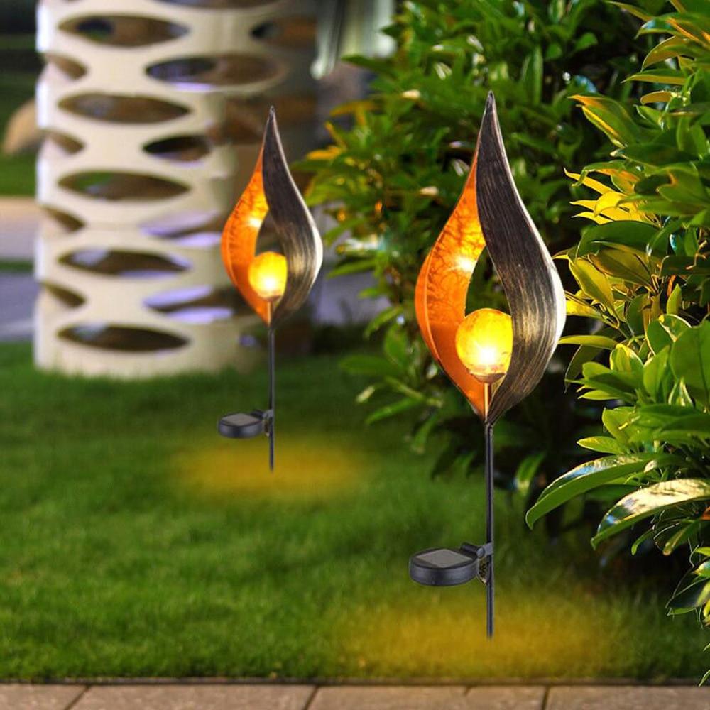 LED-Kunstflammen-Gartenleuchte