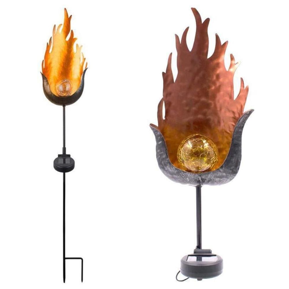 LED-Kunstflammen-Gartenleuchte