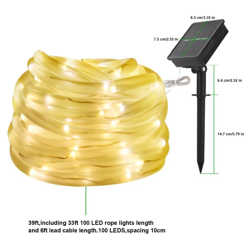 LED-Solar-Schlauch-Gartenlichterkette