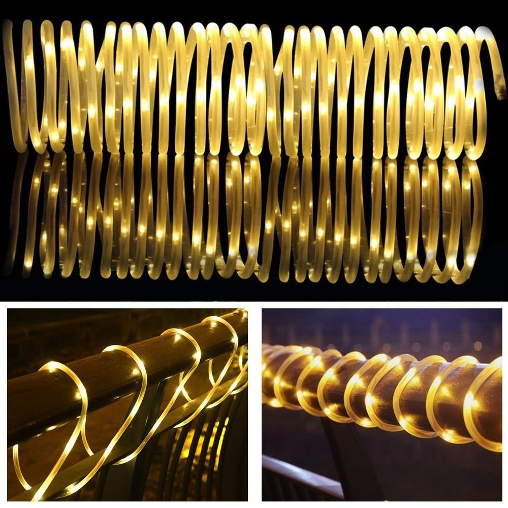 LED-Solar-Schlauch-Gartenlichterkette
