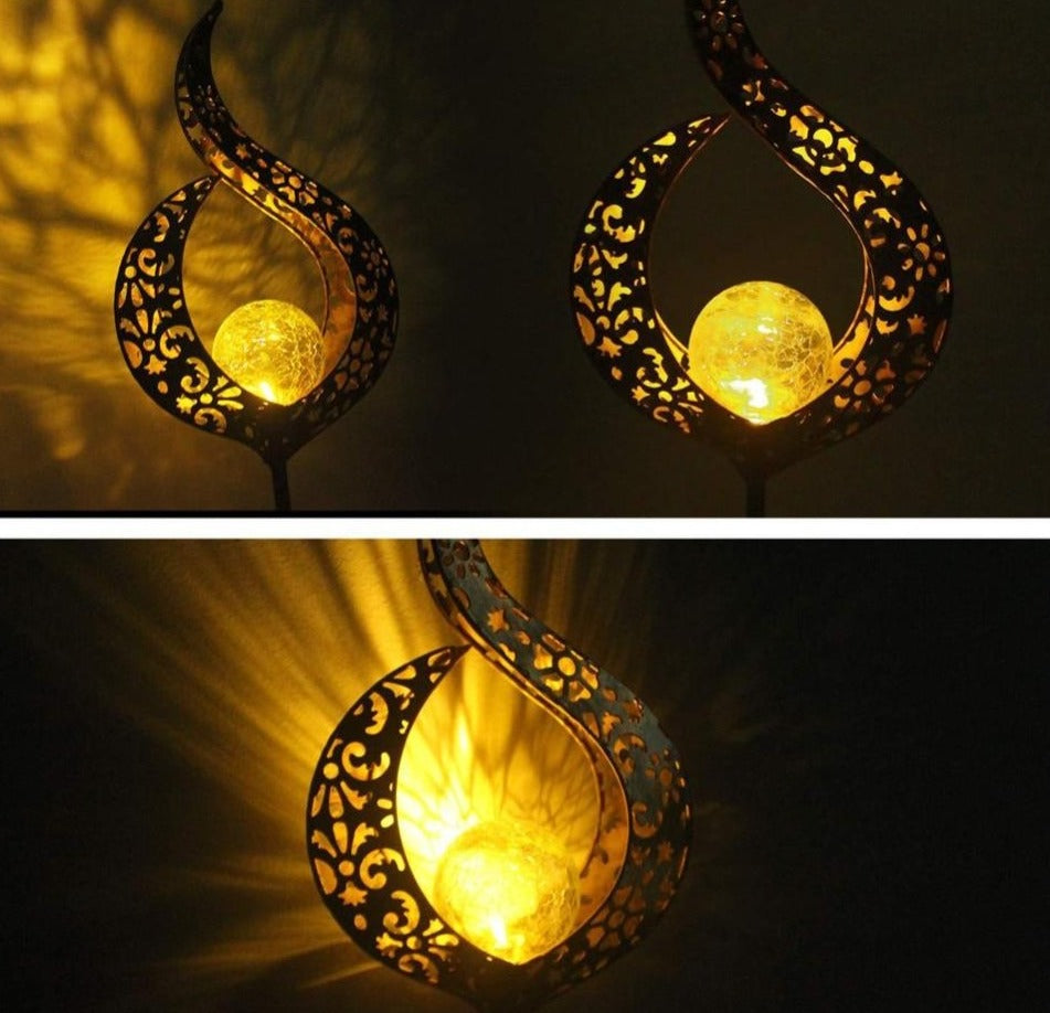LED-Kunstflammen-Gartenleuchte
