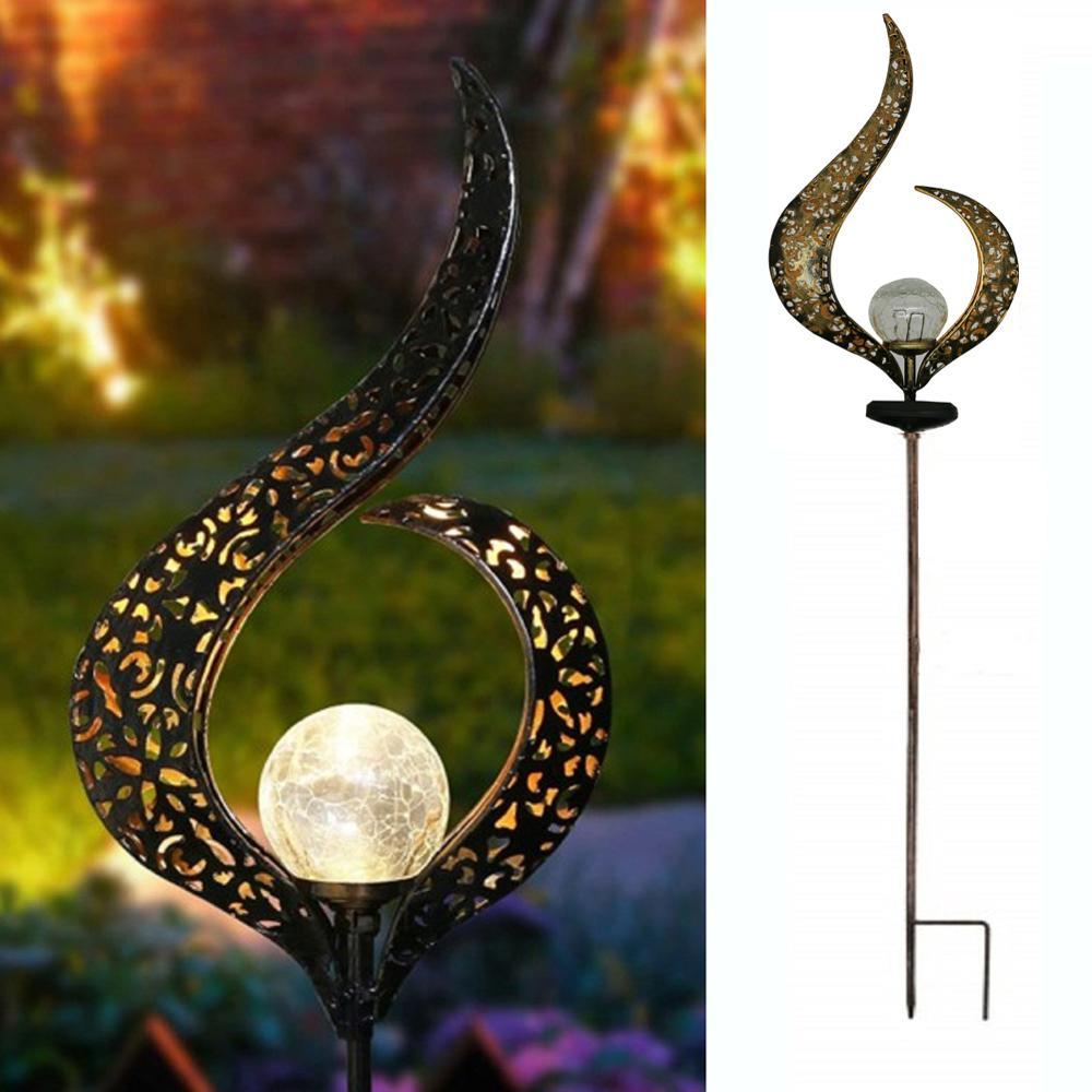 LED-Kunstflammen-Gartenleuchte