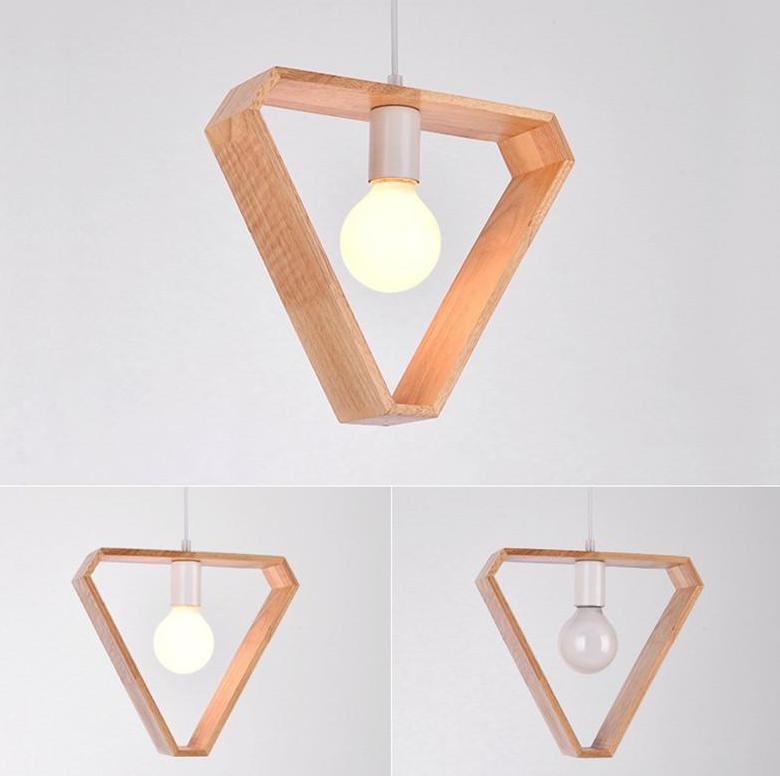 Geometrische Hängende Holzleuchten