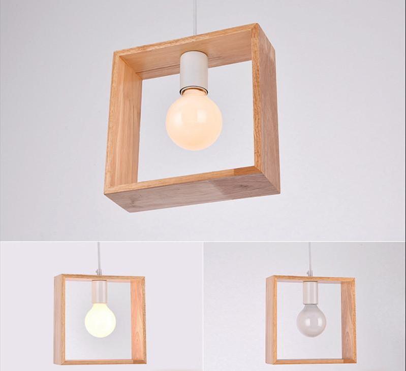 Geometrische Hängende Holzleuchten