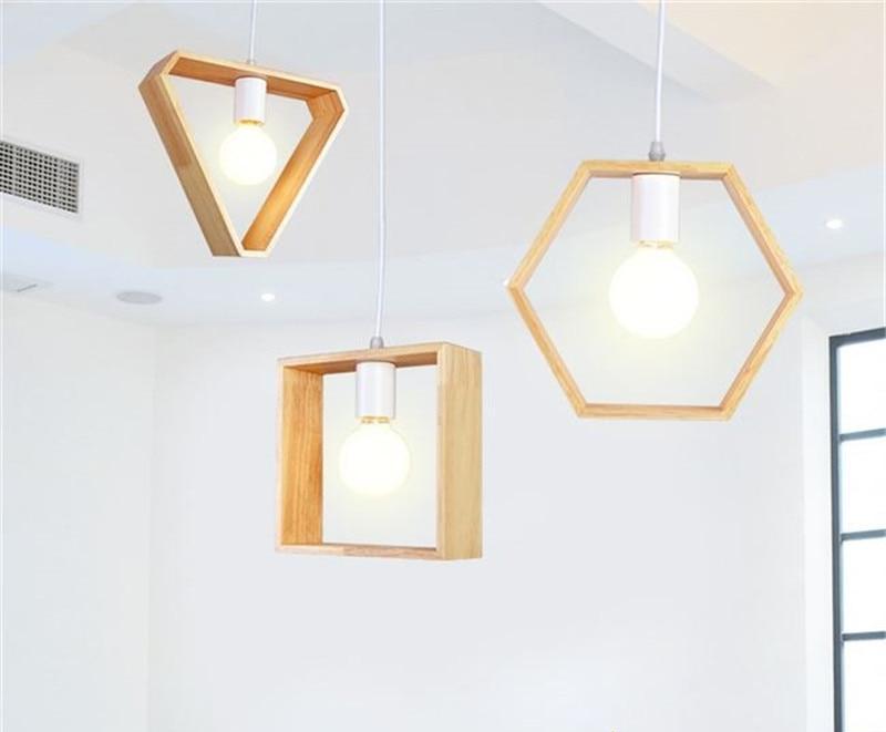 Geometrische Hängende Holzleuchten
